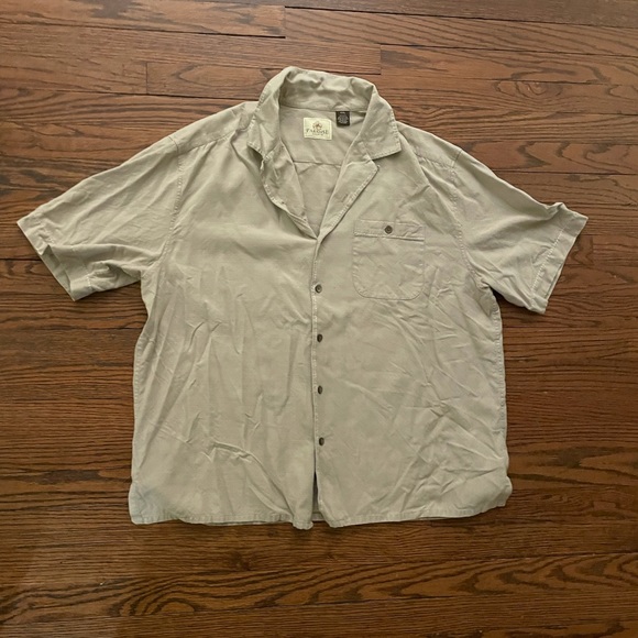 Paradise by Axis Beige button down shirt 2XL - Picture 1 of 12